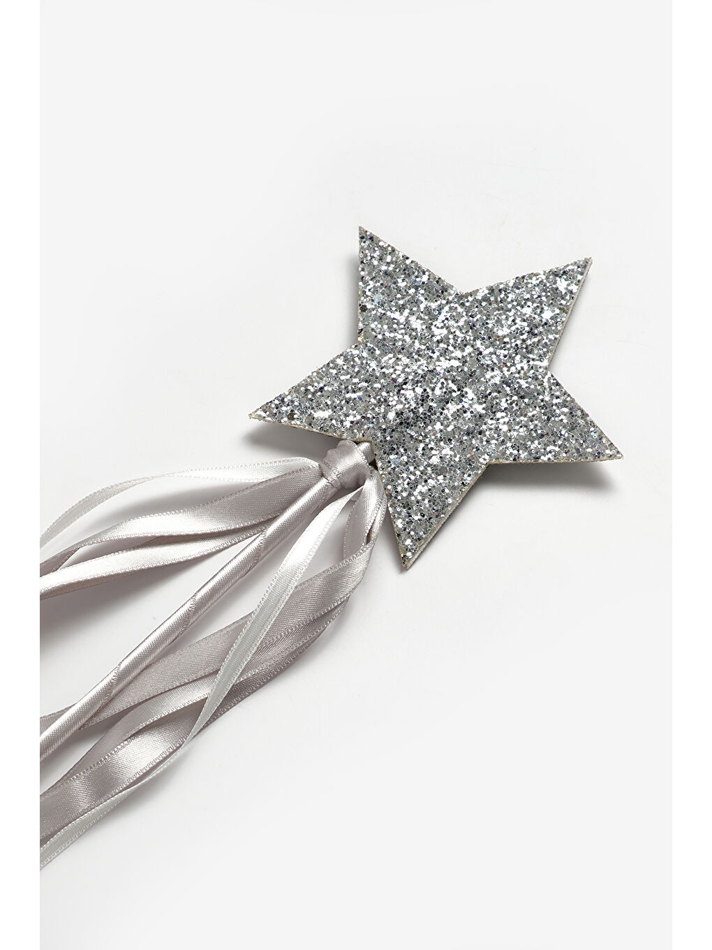 Gri Gümüş  Yıldız Figürlü Püsküllü Parti Asası-1