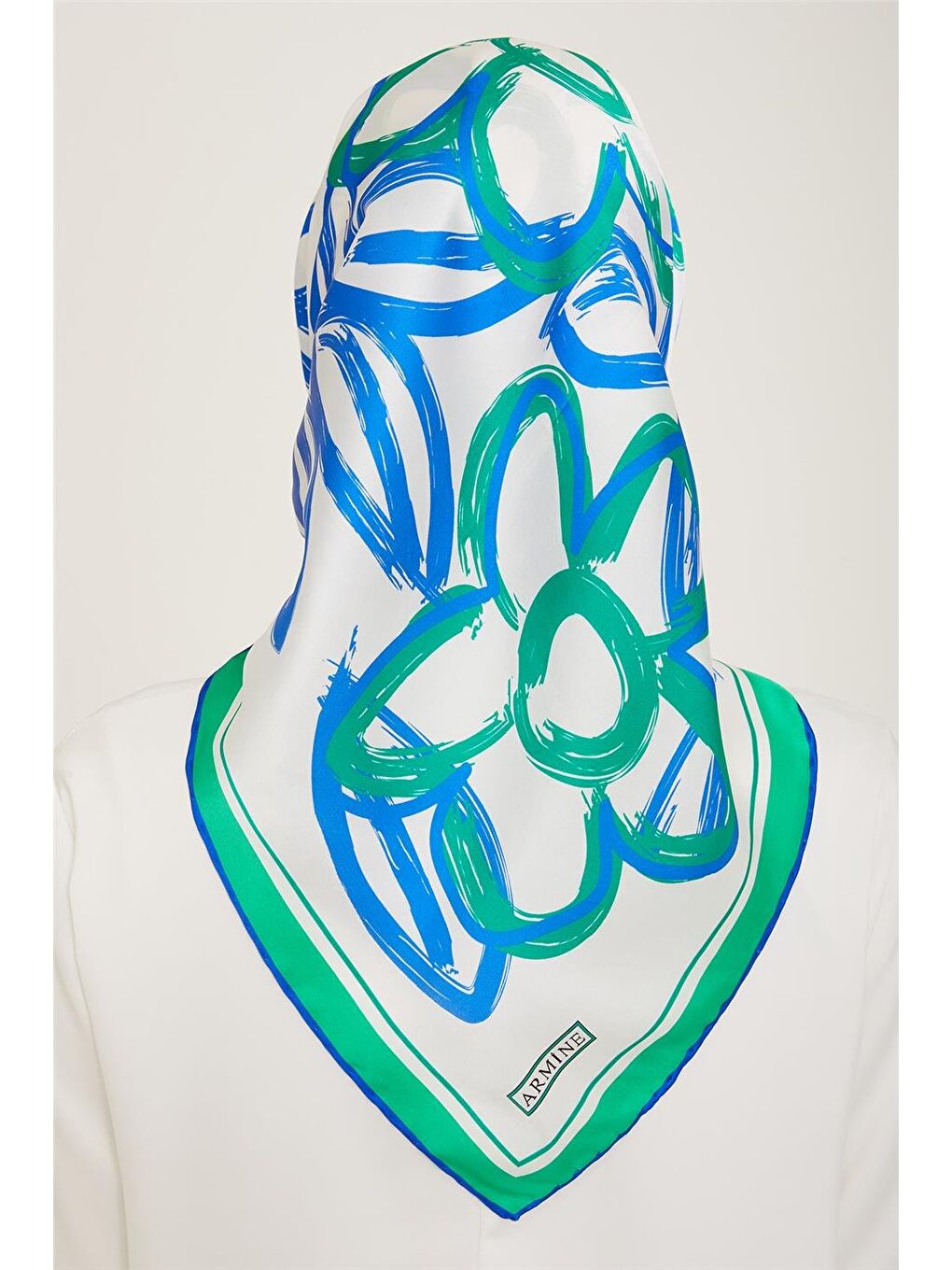 Karışık Çiçek Desenli Sura İpek Eşarp 24Ya9123 5 54-3