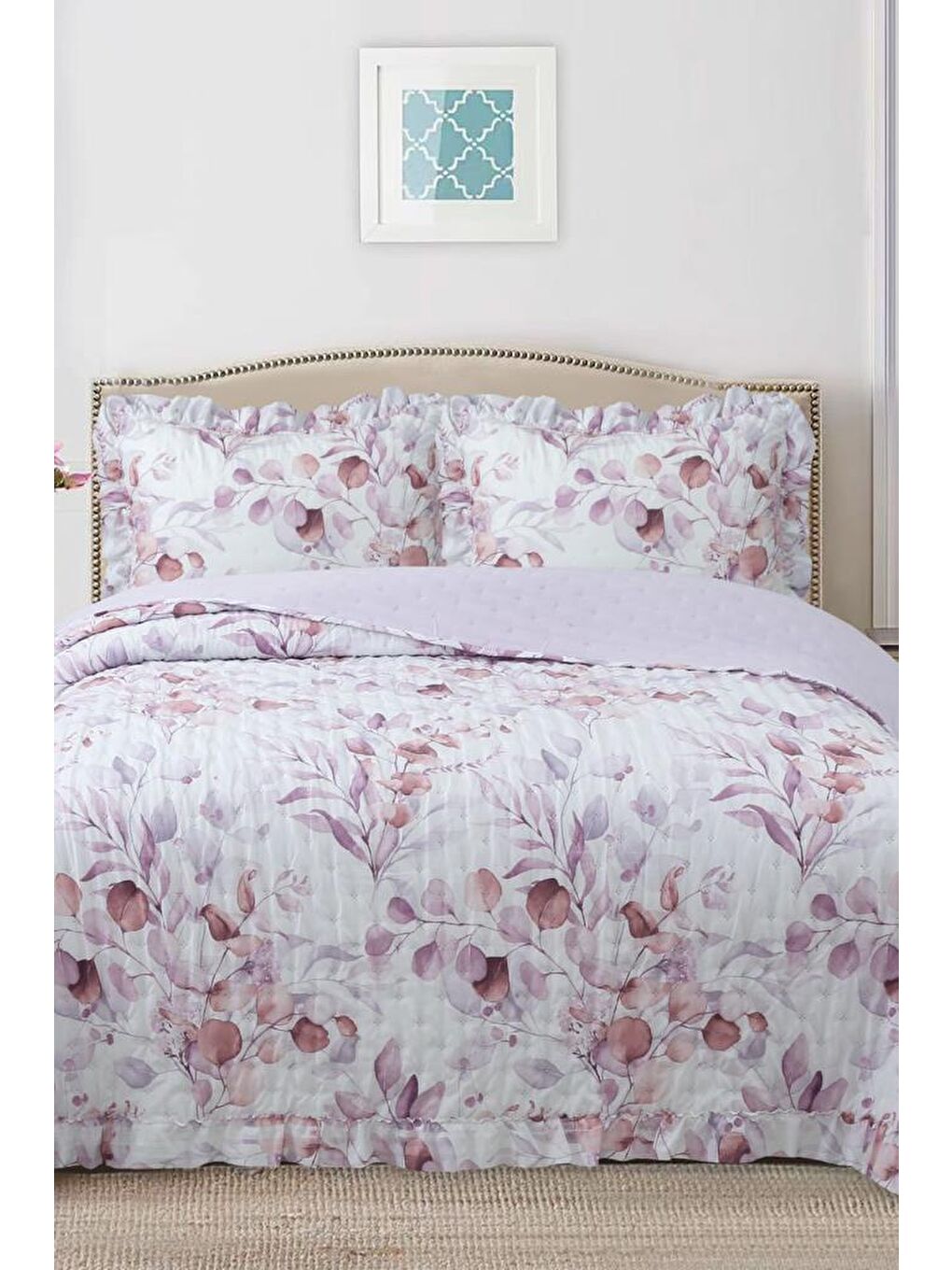 Karışık Breeze Çiçek Fısıltısı Çift Kişilik Yatak Örtüsü 240x260
