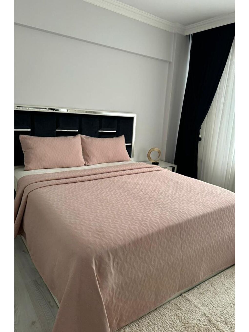 Karışık Powderlove 3 Parça Çift Kişilik Yatak Örtüsü 235x250 cm-1