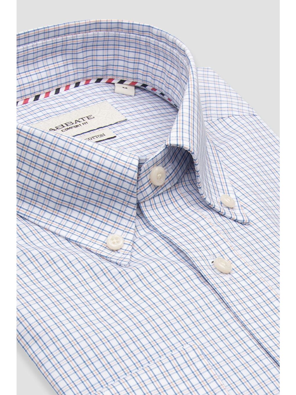 Aldo Poplin Pamuklu Comfort Fit Açık Mavi Düğmeli Yaka Erkek Kareli %100 Pamuk Gömlek-1