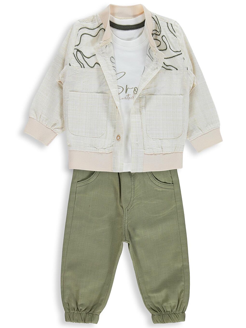 Hırkalı 3 Lü 6-18 Ay Takım - Yeşil-3