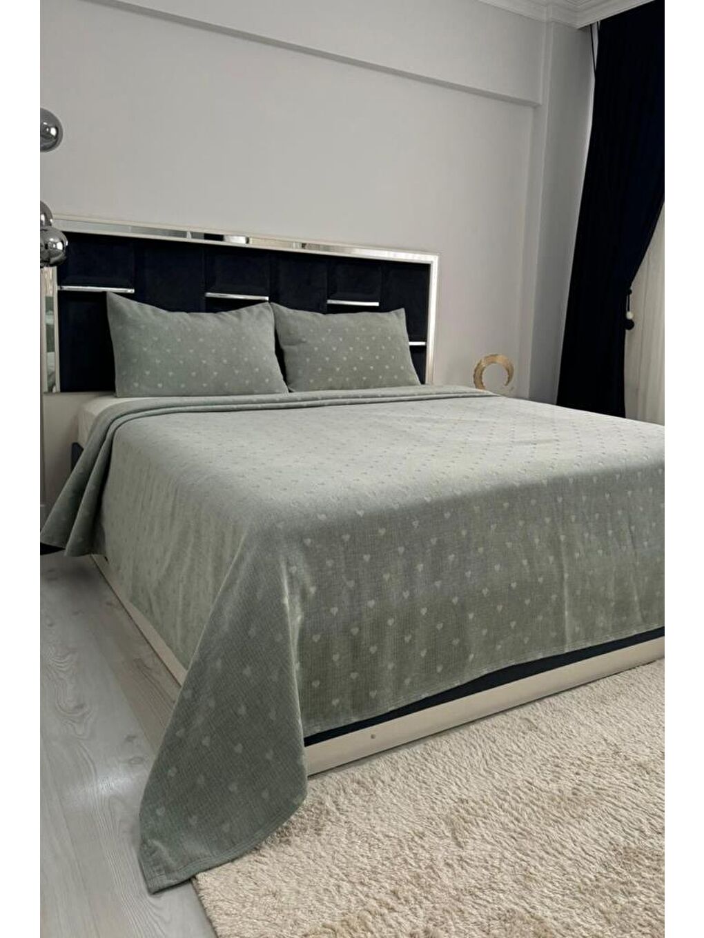 Karışık Gemila 3 Parça Çift Kişilik Yatak Örtüsü 235x250 cm-3