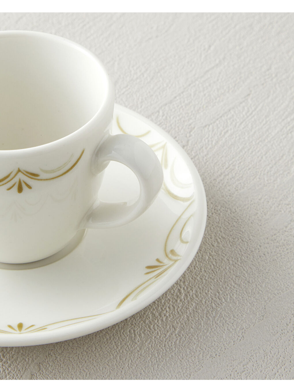 Whispering Bone Porselen 4 Parça 2 Kişilik Kahve Fincan Takımı 90 ml Yeşil-3