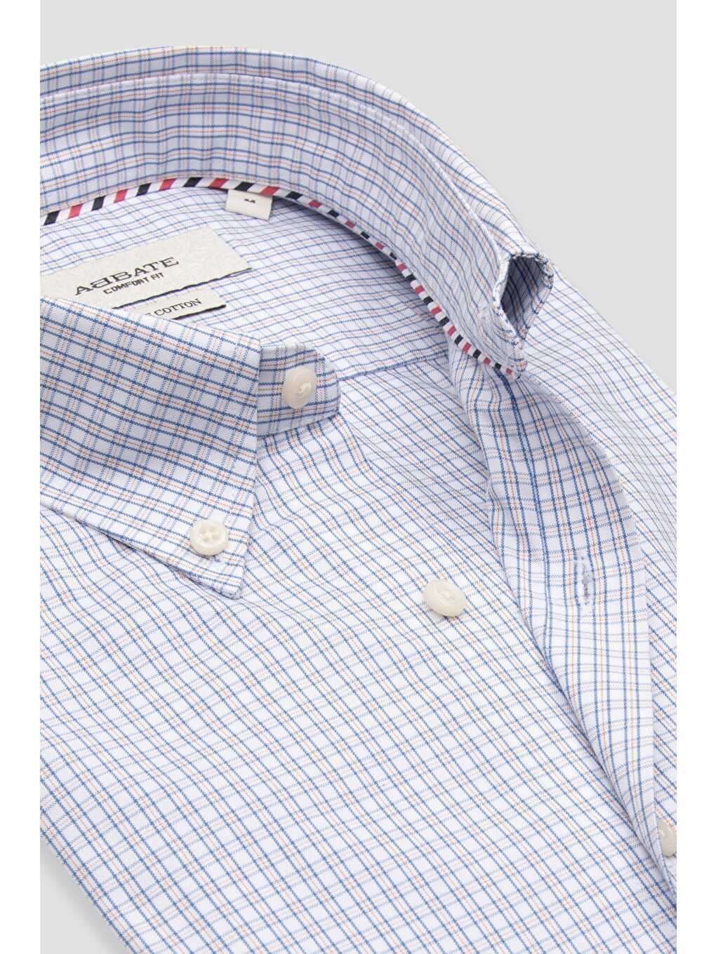Aldo Poplin Pamuklu Comfort Fit Açık Mavi Düğmeli Yaka Erkek Kareli %100 Pamuk Gömlek-5