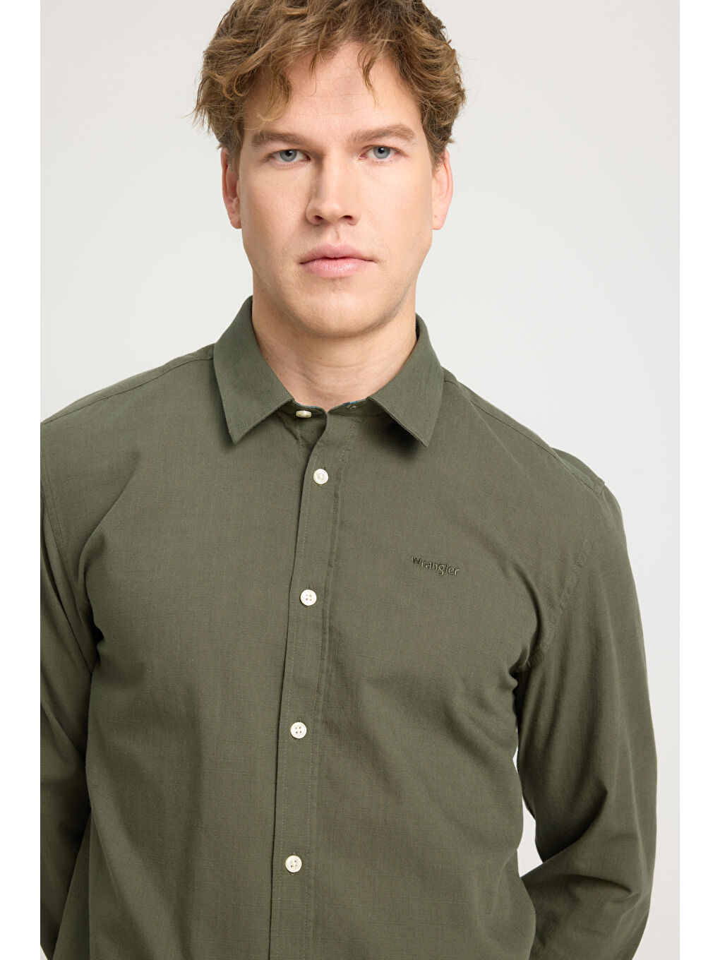 Haki Regular Fit Normal Kesim Uzun Kollu Gömlek-1
