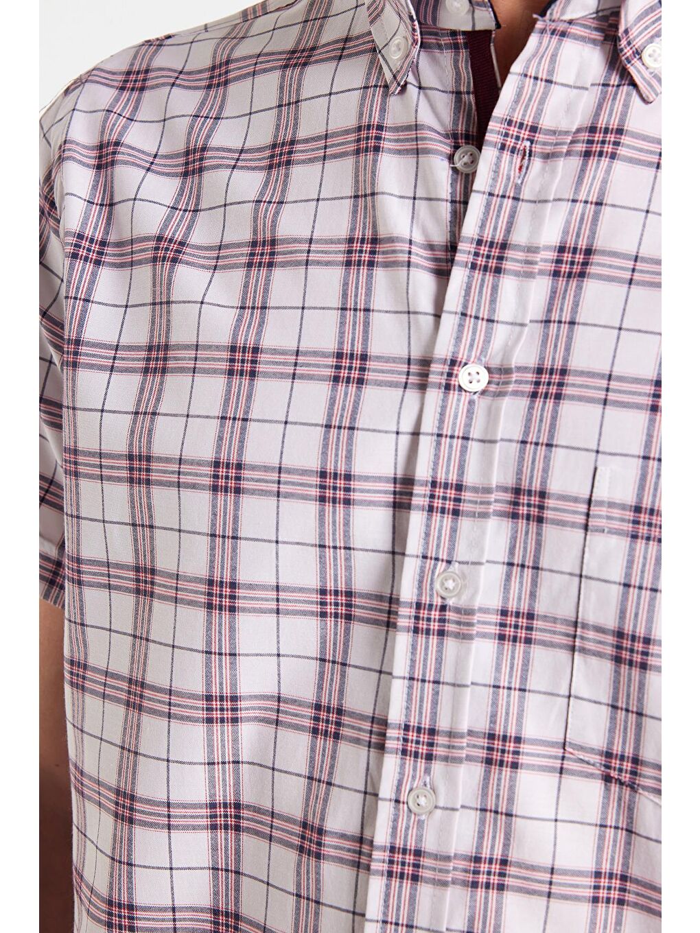 Karışık Erkek Regular Fit Klasik Kesim Pamuklu Tek Cepli Ekoseli Düğmeli Yaka Gömlek-2