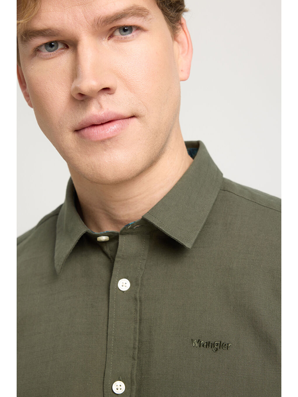 Haki Regular Fit Normal Kesim Uzun Kollu Gömlek-3