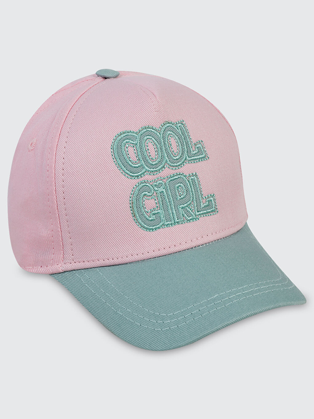 Pembe Kız Çocuk Şapka 4-8 Yaş Pudra