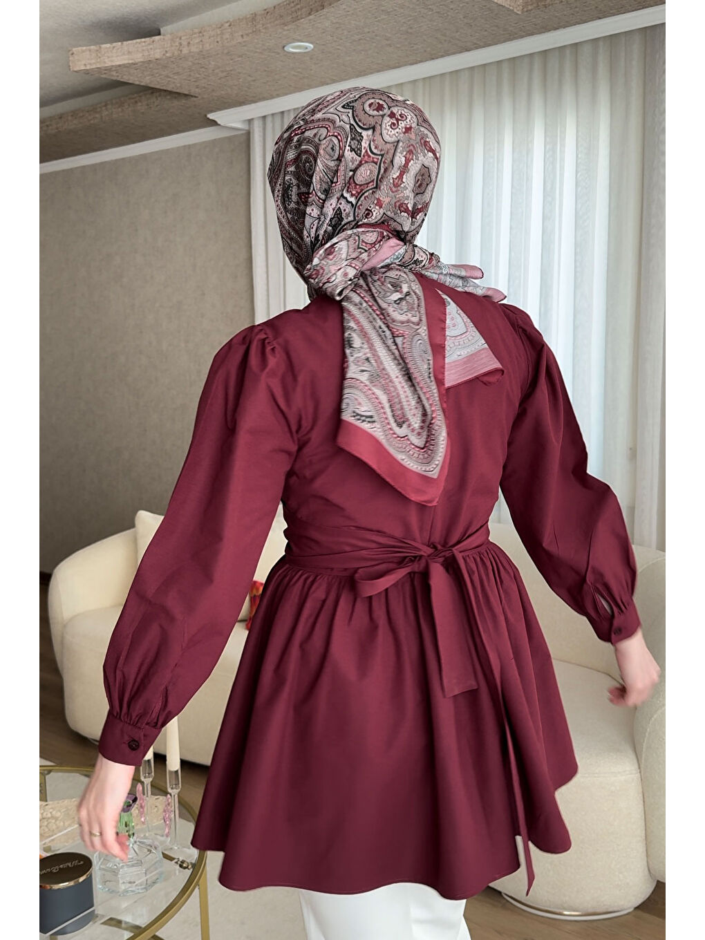 Locco Moda Kadın Önden Bağlamalı Bluz Bordo - 3
