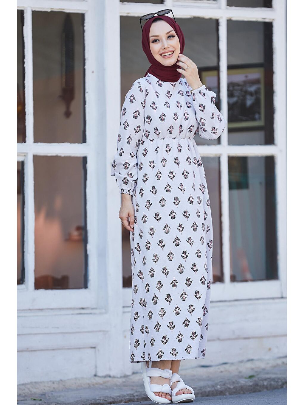 Bisiklet Yaka Kadın Siyah Elbise - 10350-1