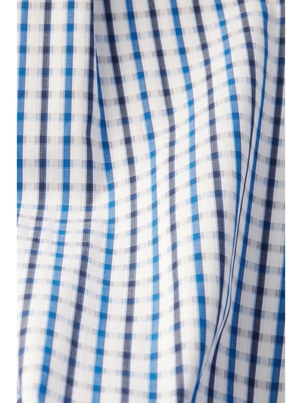 Aldo Armür Pamuklu Comfort Fit Açık Mavi Düğmeli Yaka Erkek Kareli %100 Pamuk Gömlek-6