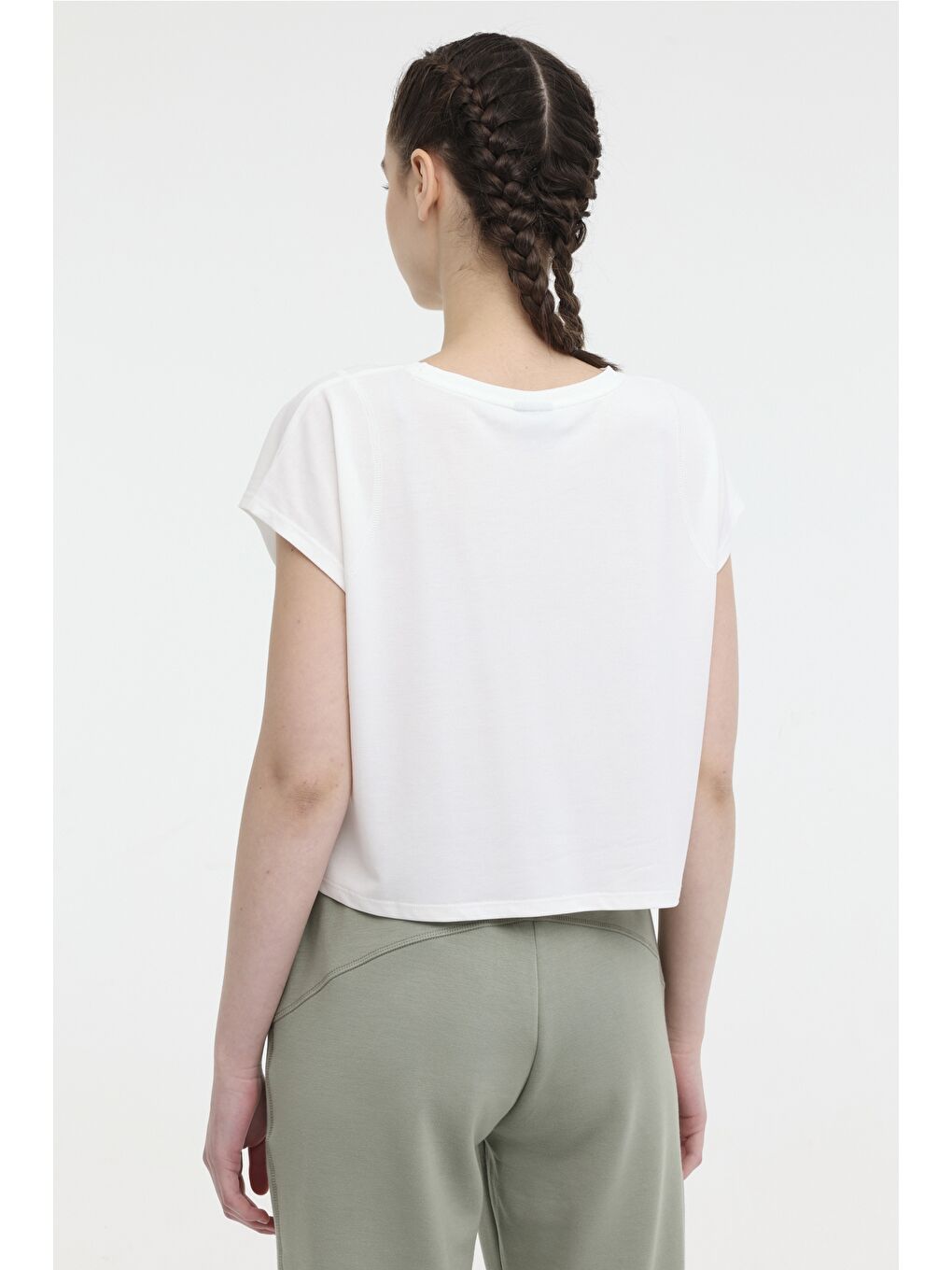 Bej WL FANCY 11MD1012 4FX Ekru Kadın Kısa Kol Tişört-1