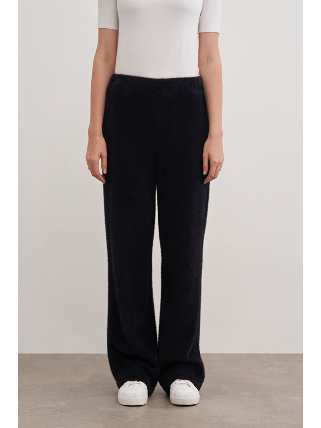 Siyah Boru Paça Pantolon-2