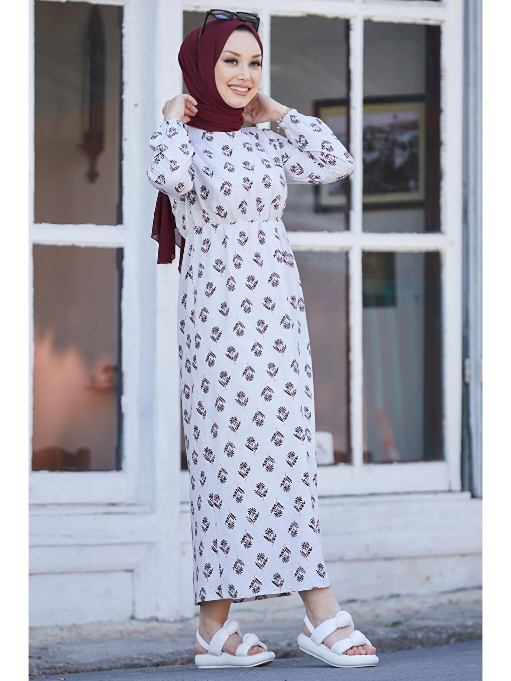 Bisiklet Yaka Kadın Siyah Elbise - 10350-2