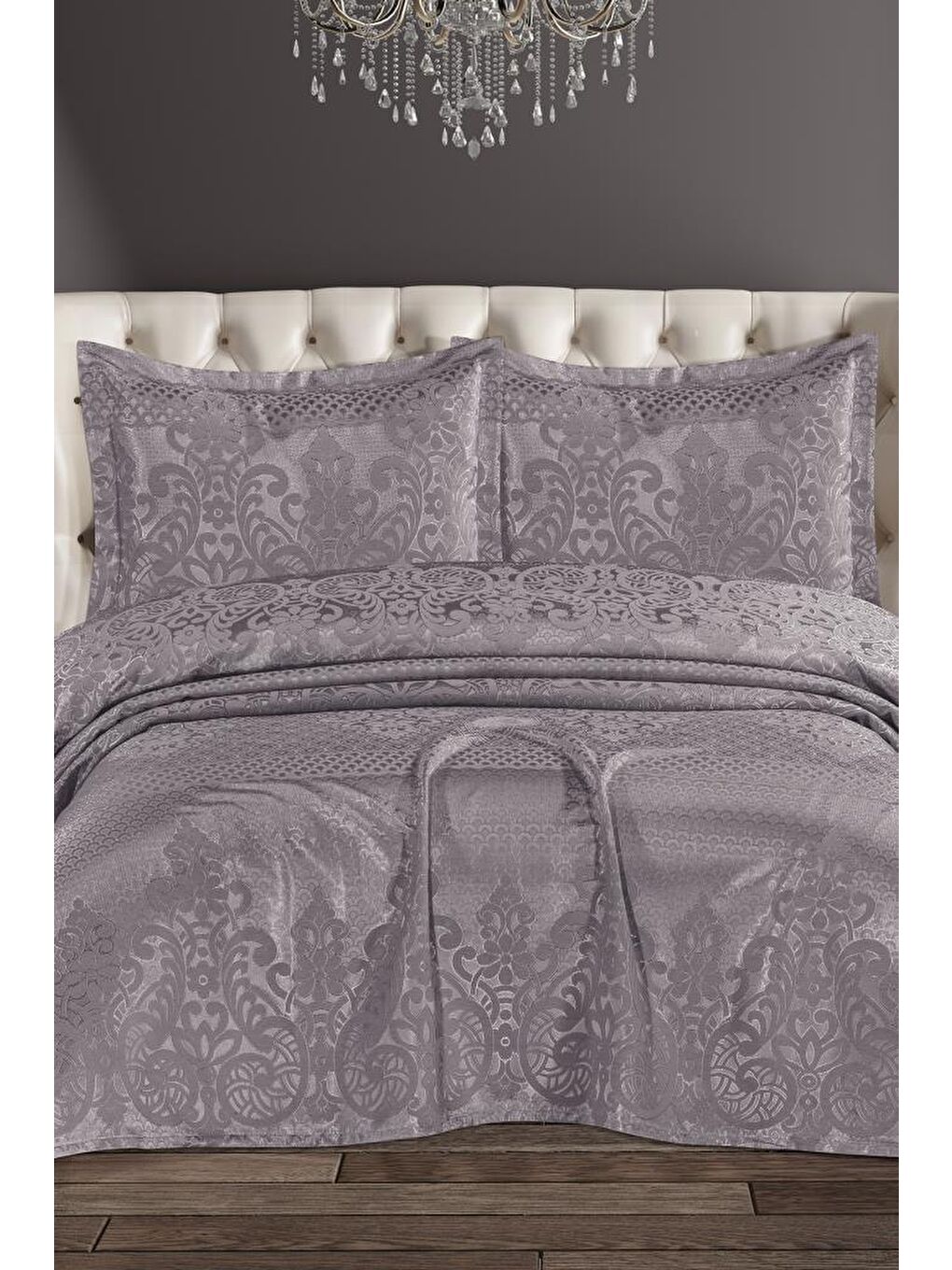 Royal Şönil Çift Kişilik Yatak Örtüsü 240x260 cm Lila