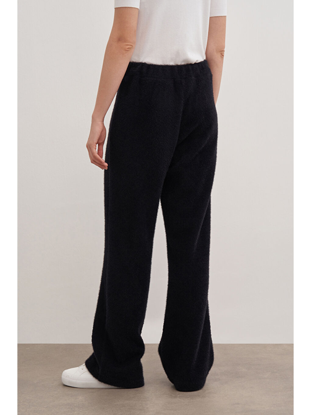 Siyah Boru Paça Pantolon-5