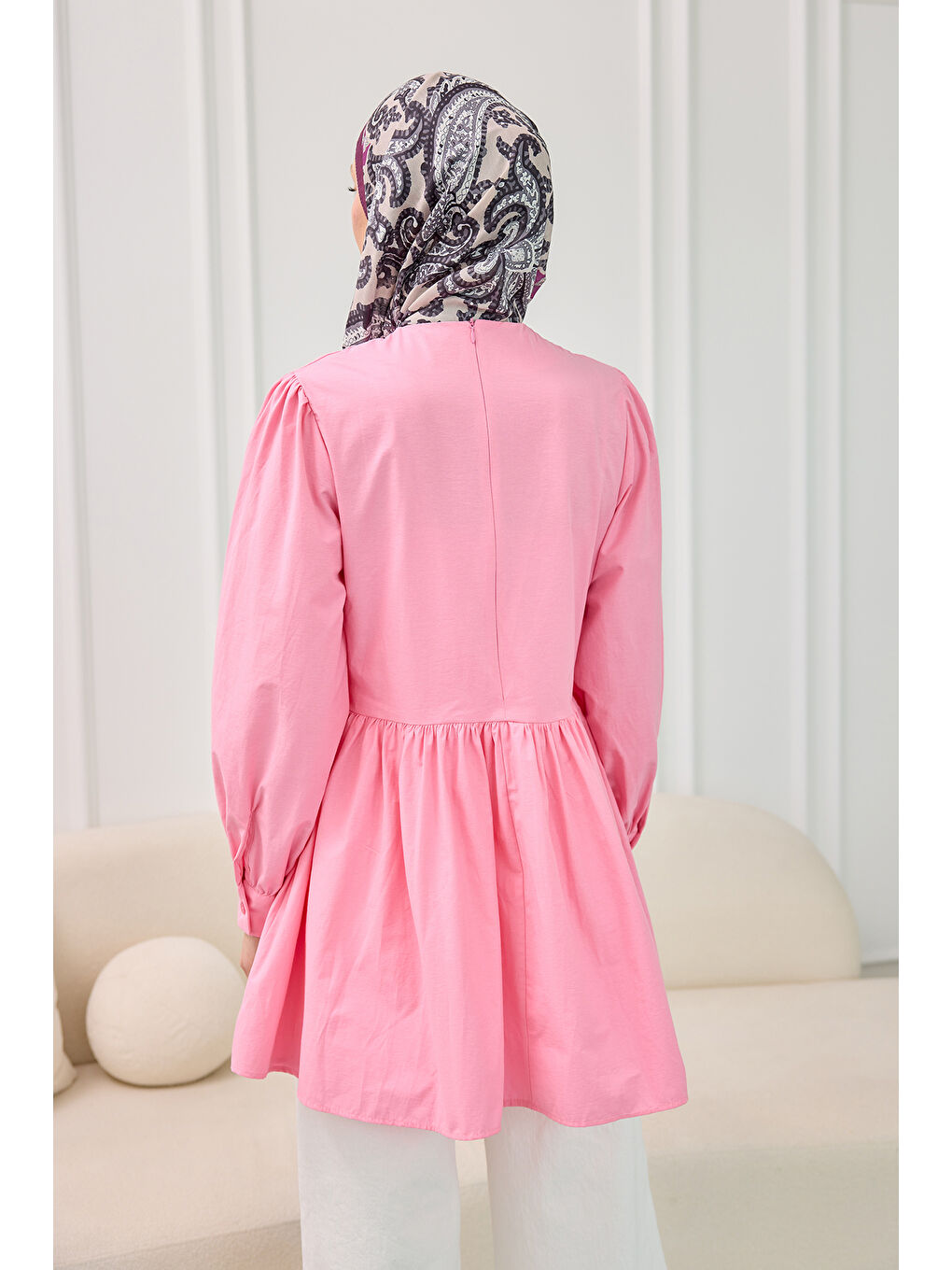 Locco Moda Kadın Önden Bağlamalı Bluz Pembe - 2