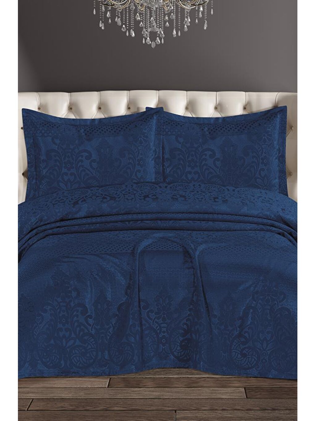 Royal Şönil Çift Kişilik Yatak Örtüsü 240x260 cm Lacivert