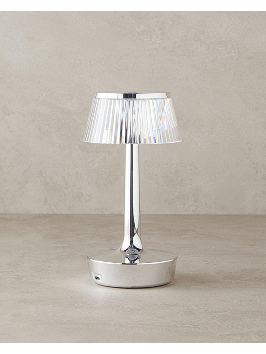 Gri Stacy Akrilik Dekoratif Aydınlatma Silver