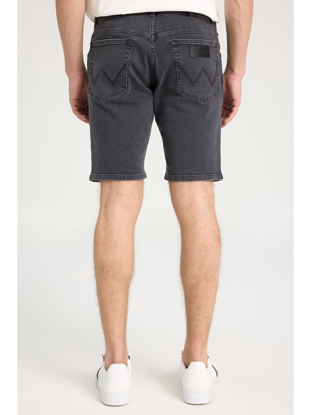 Gri Texas Regular Fit Normal Kesim Normal Bel Esnek Jean Şort-4