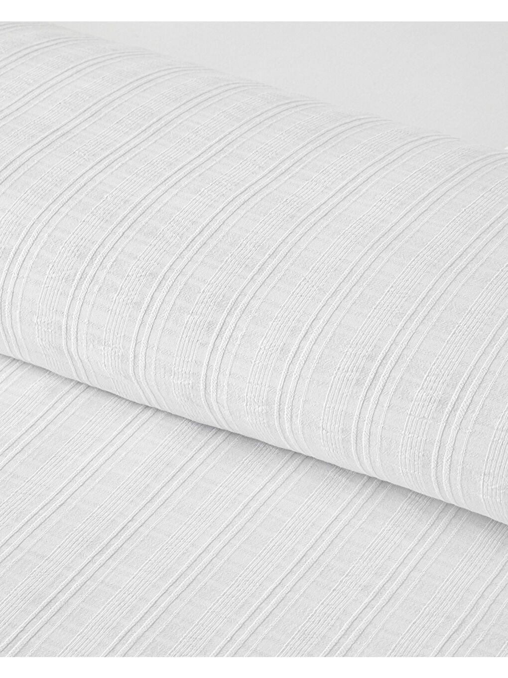 Breezy Escape Pamuk Ekose Çift Kişilik Nevresim Takımı 200x220 cm Beyaz-2