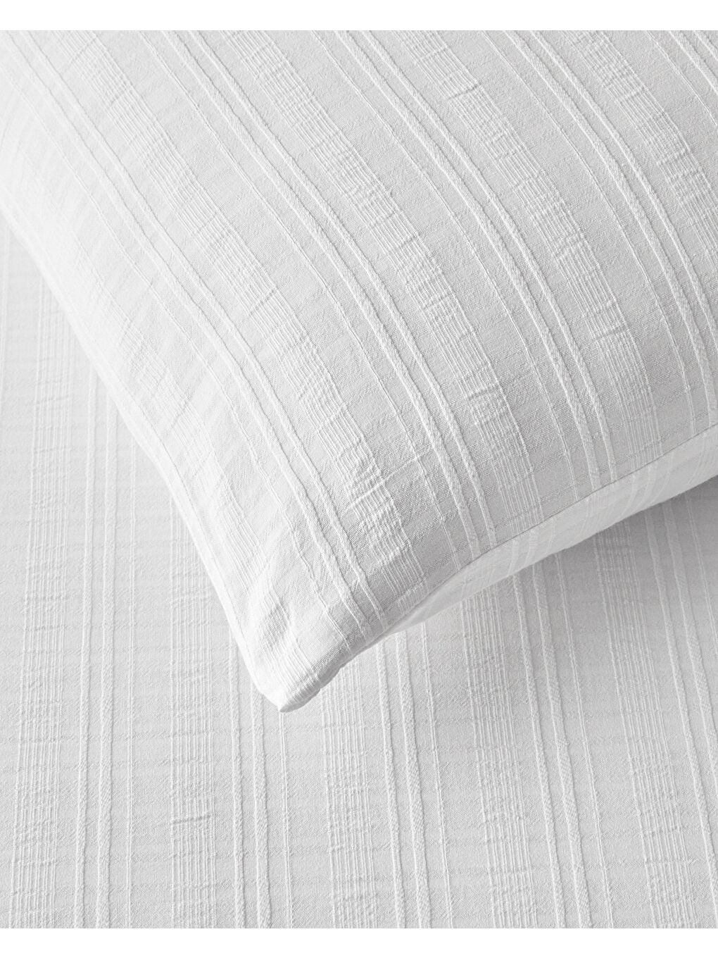 Breezy Escape Pamuk Ekose Çift Kişilik Nevresim Takımı 200x220 cm Beyaz-3