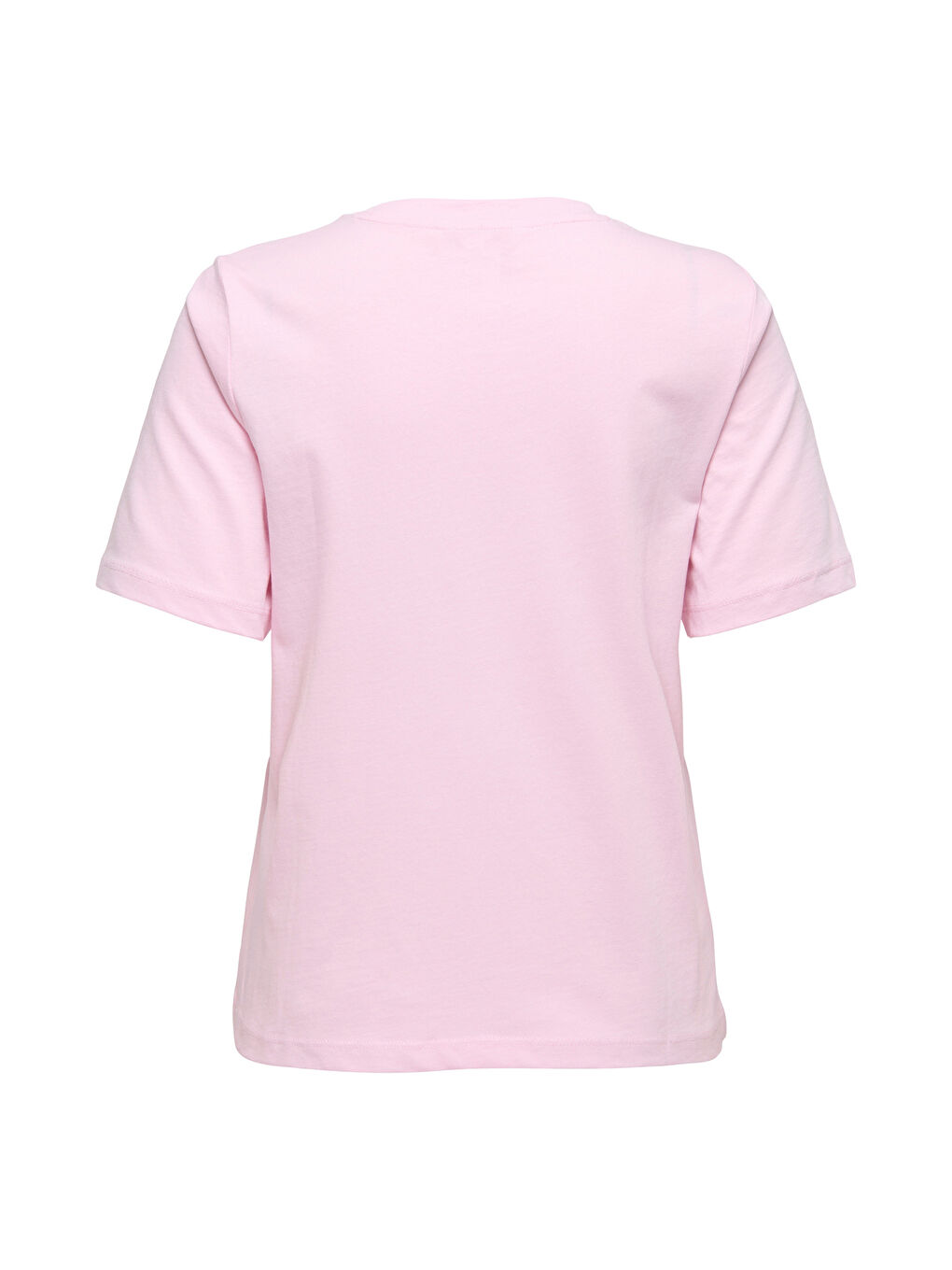 Pembe Onlonly % 100 Pamuk Regular Fit Bisiklet Yaka Kadın T Shirt 15270390-3