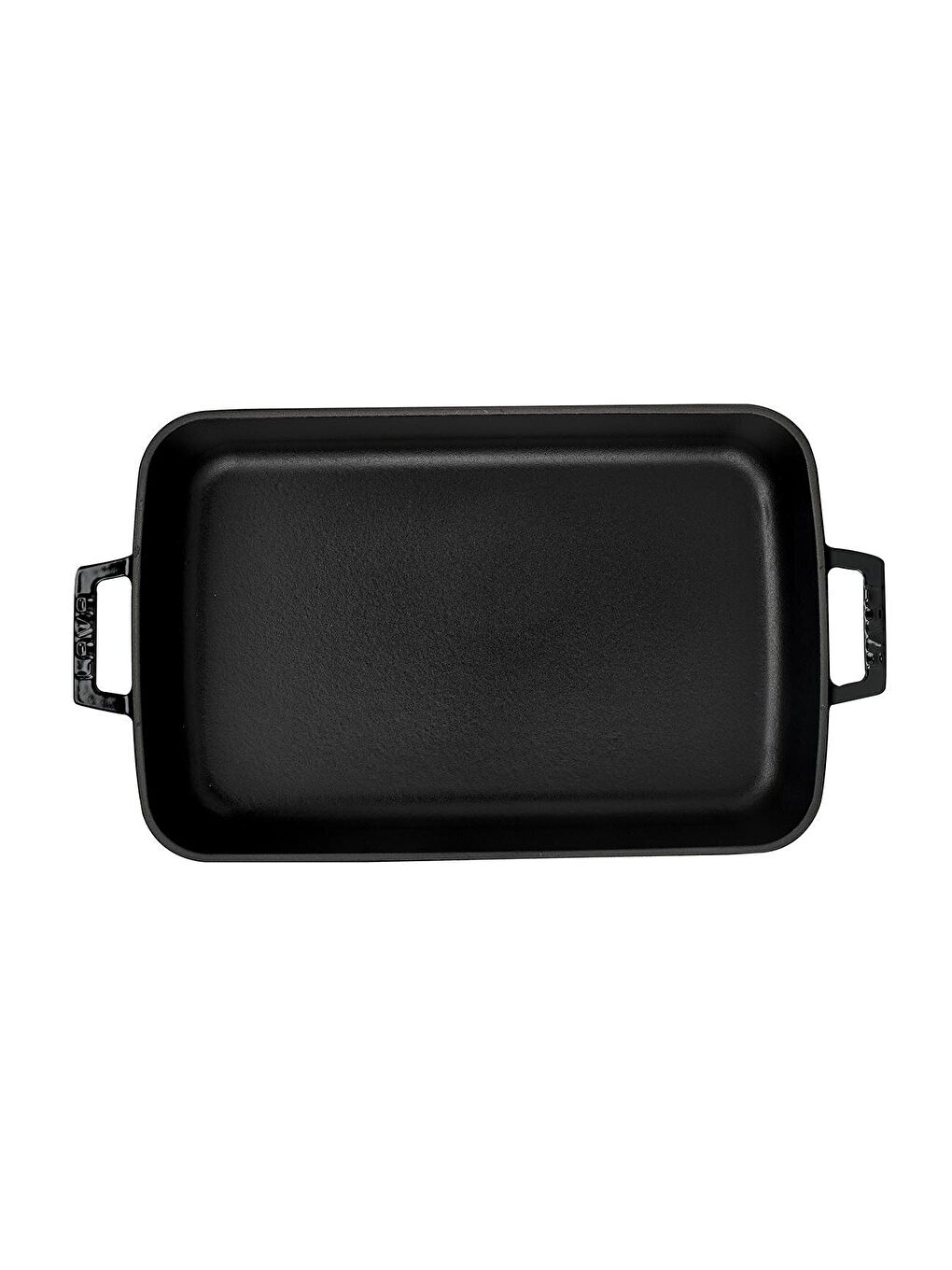 Siyah Dikdörtgen Rosto ve Fırın Tepsisi Döküm Demir Yekpare Çift Kulplu Ölçü 22x30cm.-2