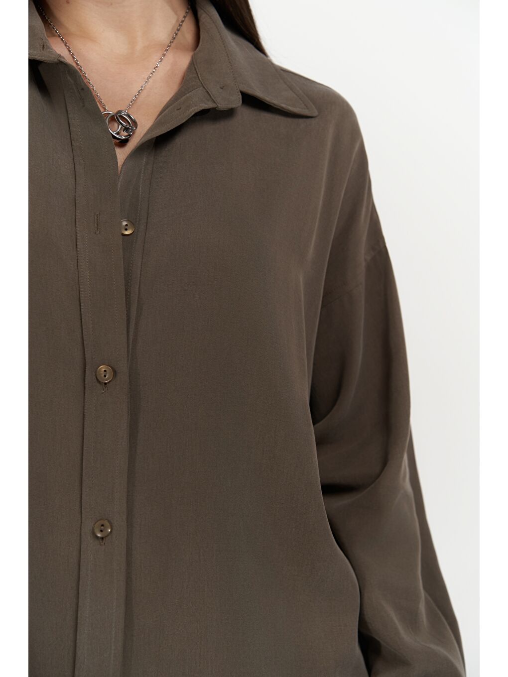 Kahverengi Ginevra Kahve Gömlek Etek Takım-7