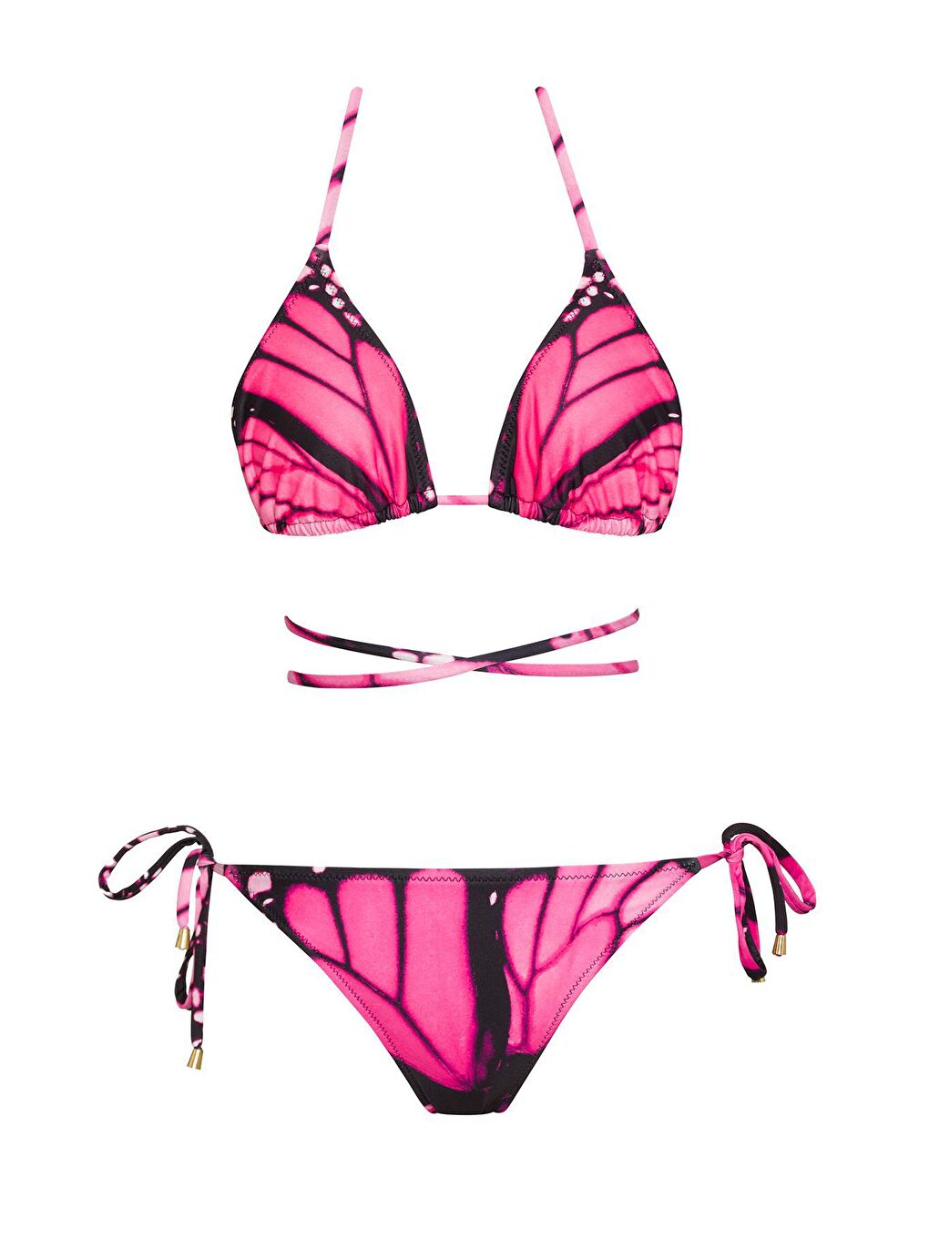 Karışık Brezilya Üçgen İpli Bikini Takım 2