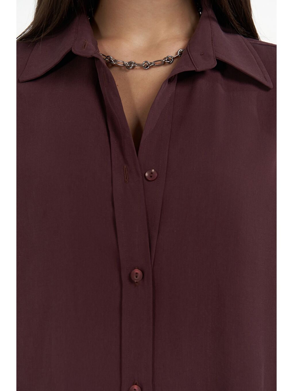 Ginevra Bordo Gömlek Etek Takım-7