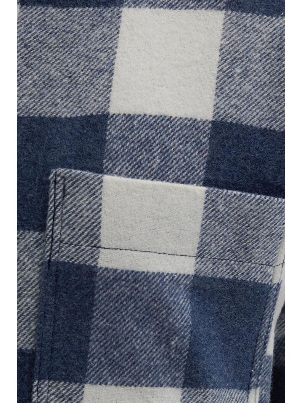 Karışık Erkek Relax Fit Rahat Kesim Uzun Kollu Cepli Dama Desen Kareli Apaş Yaka Kışlık Oduncu Gömlek-5