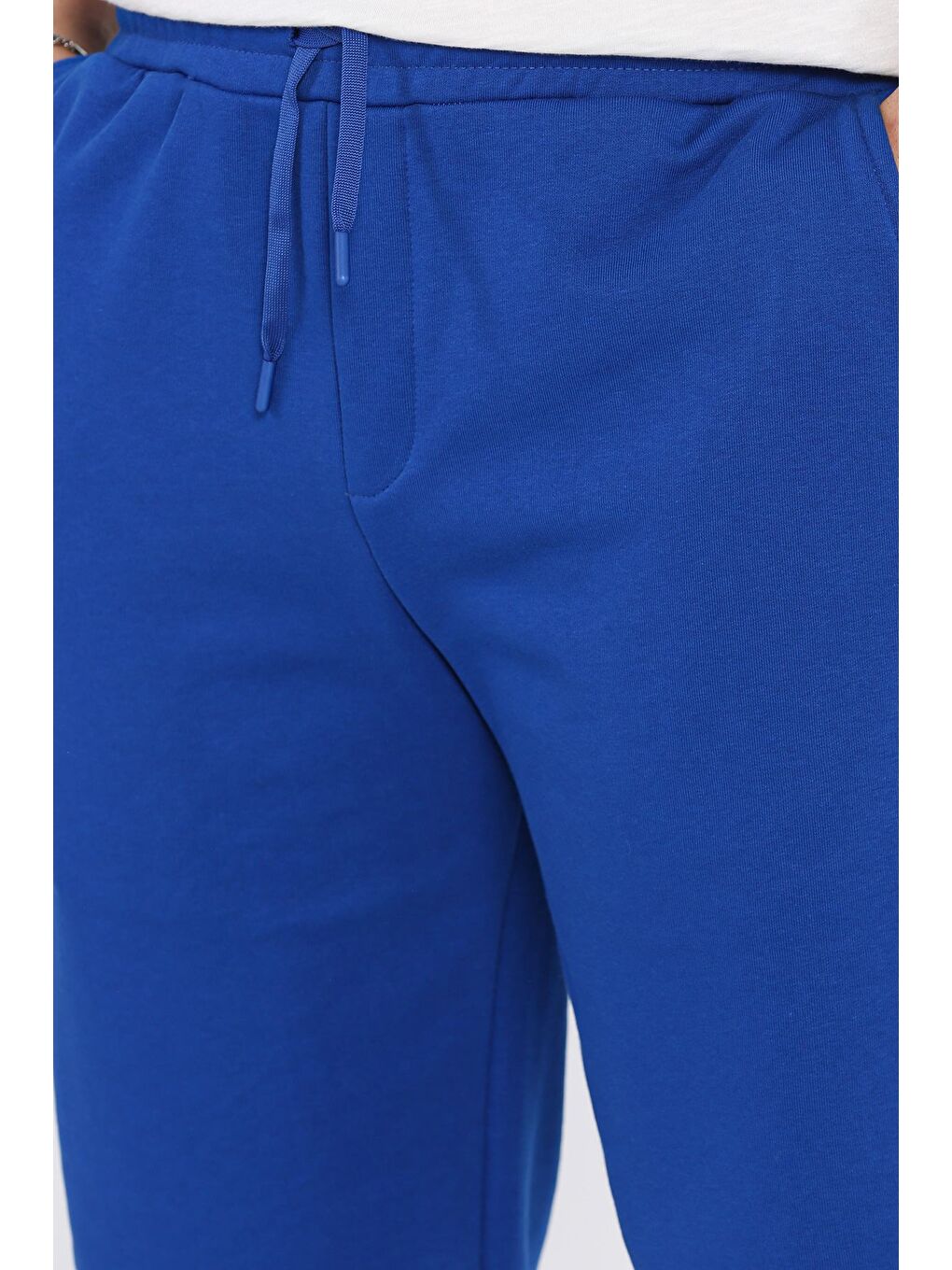 Mavi Erkek Bel Bağcıklı Şort-3