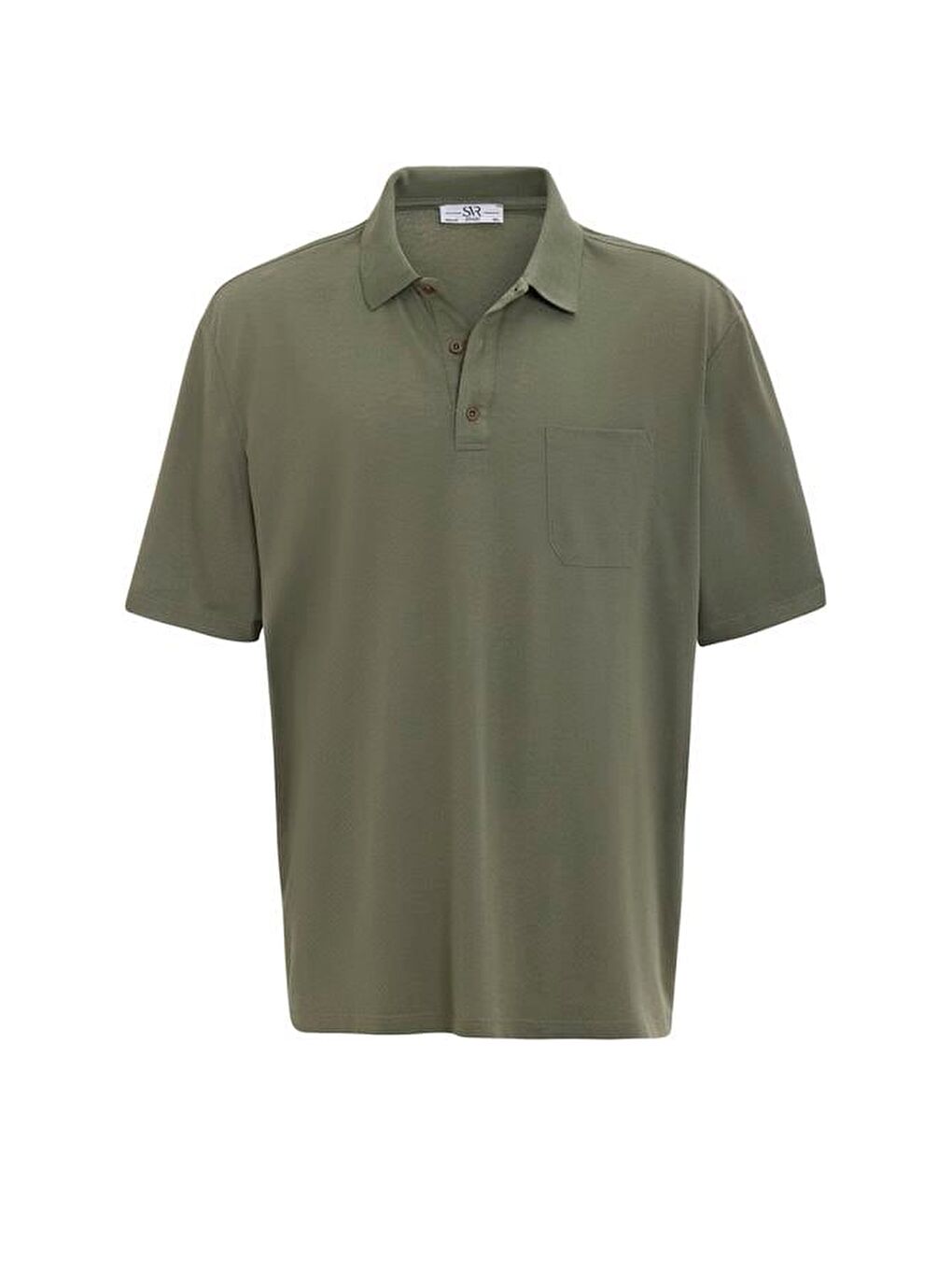 Haki Regular Armürlü Polo Yaka Tişört