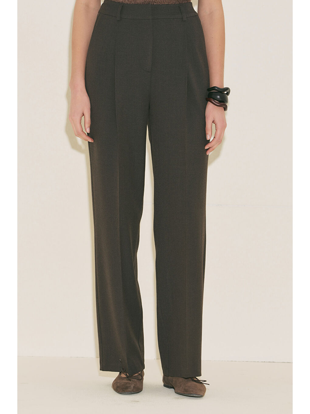 Yuı Tasarım Palazzo Pantolon Kahverengi