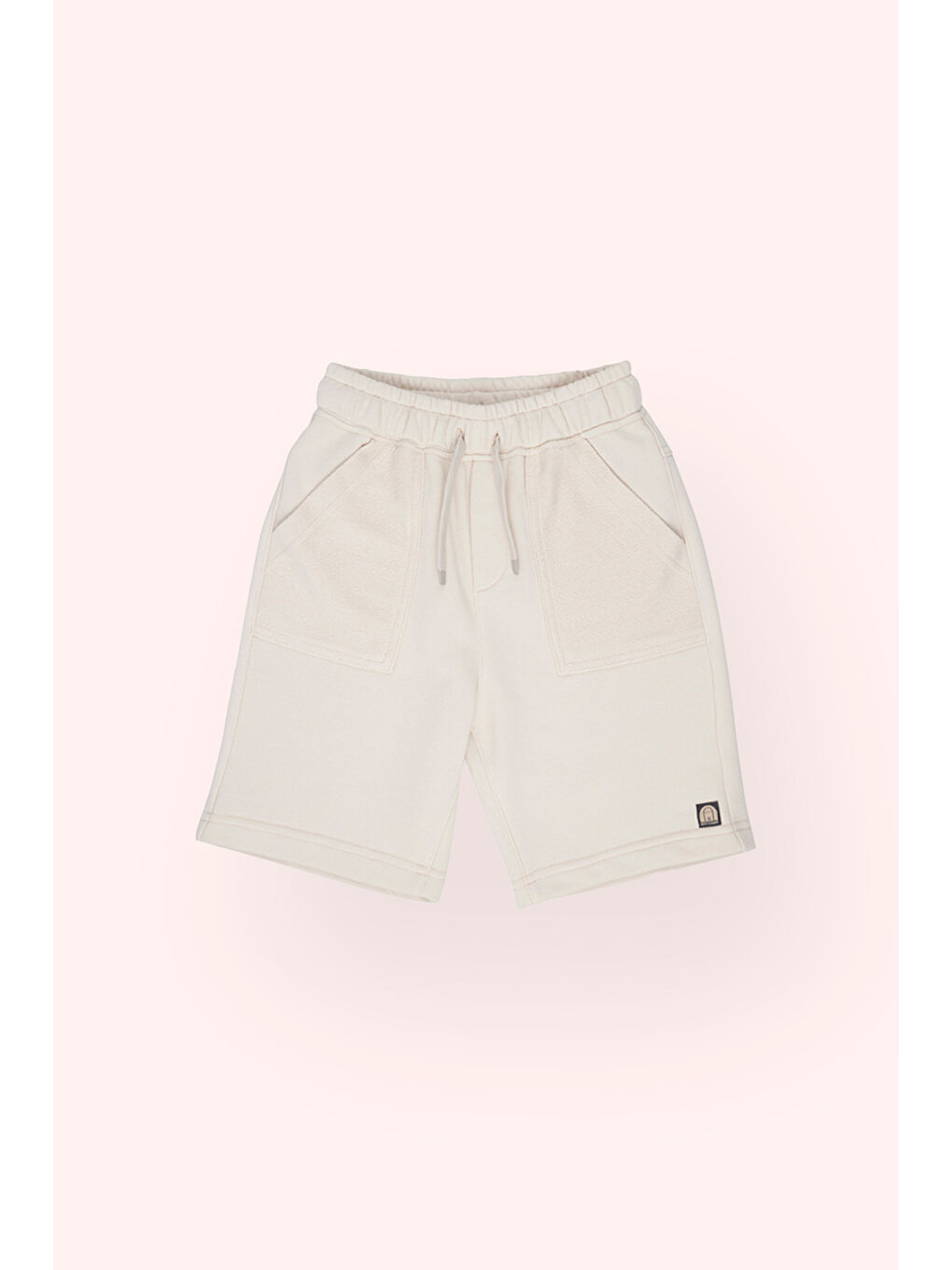 Erkek Çocuk Cepli Örme Şort Bej
