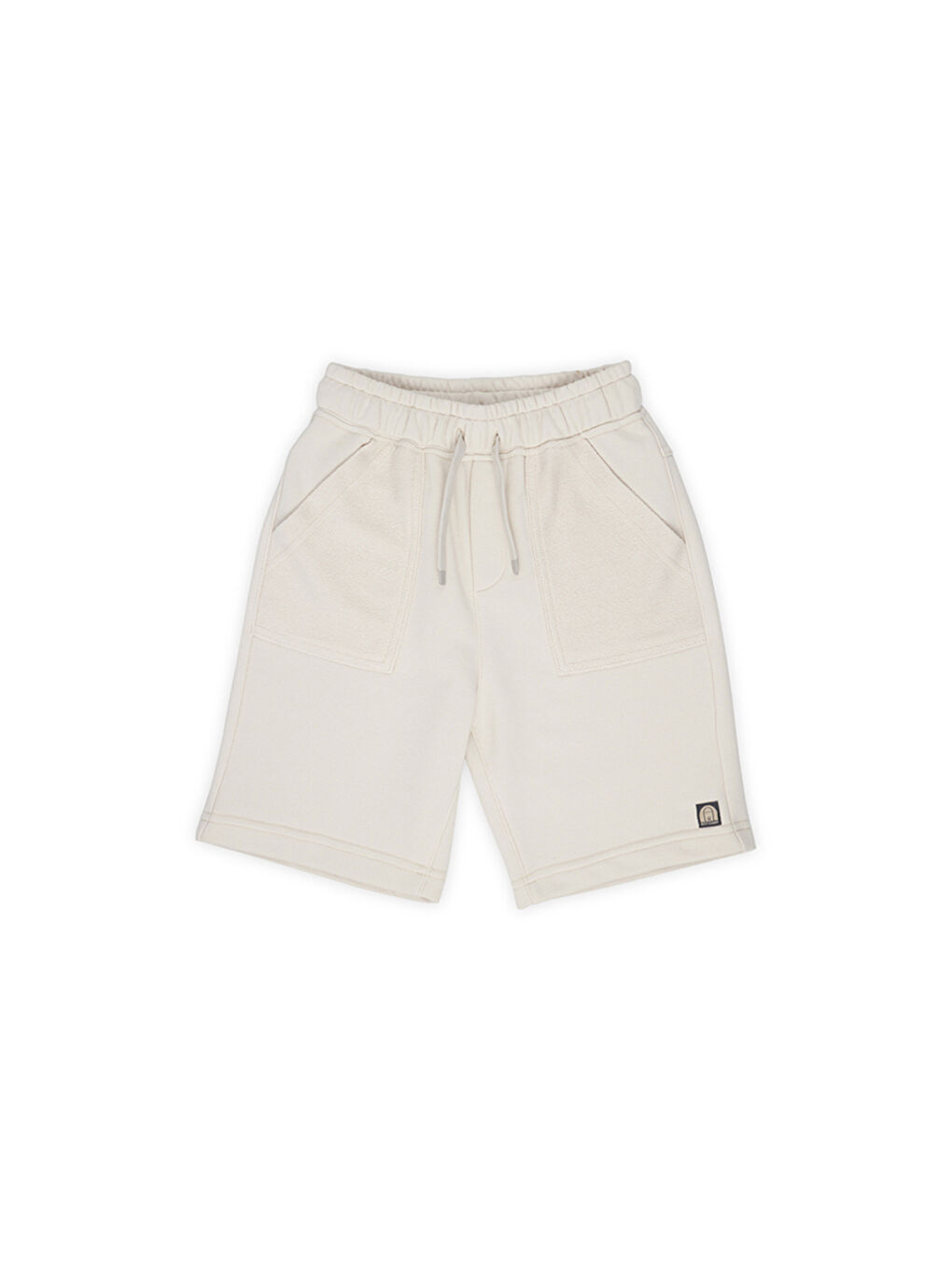 Erkek Çocuk Cepli Örme Şort Bej-2