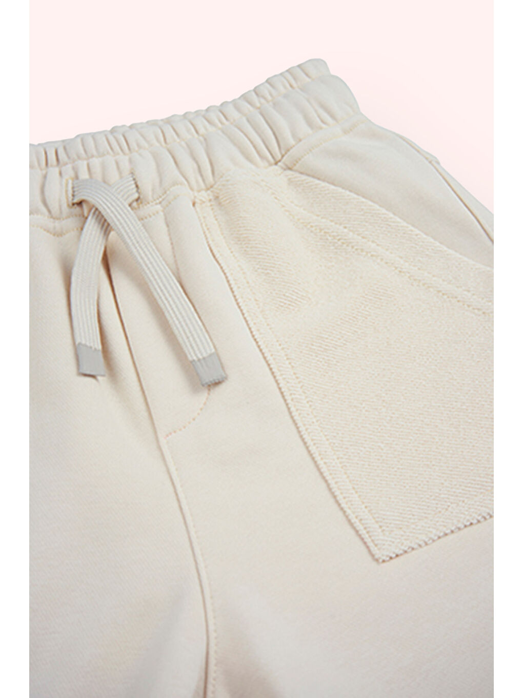 Erkek Çocuk Cepli Örme Şort Bej-3