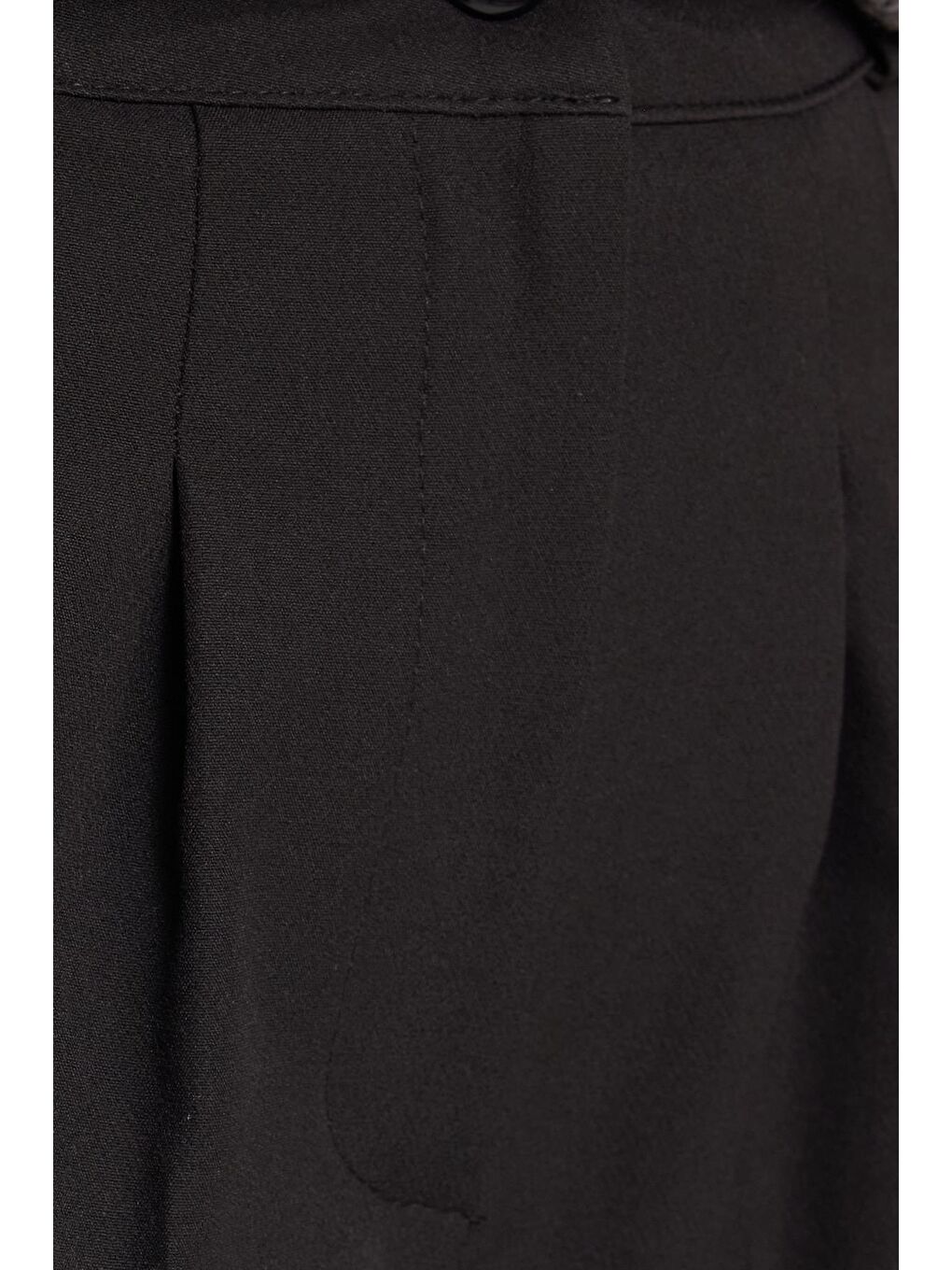 Kadın Regular Fit Klasik Kesim Yüksel Bel Geniş Paça Siyah Pantolon-5