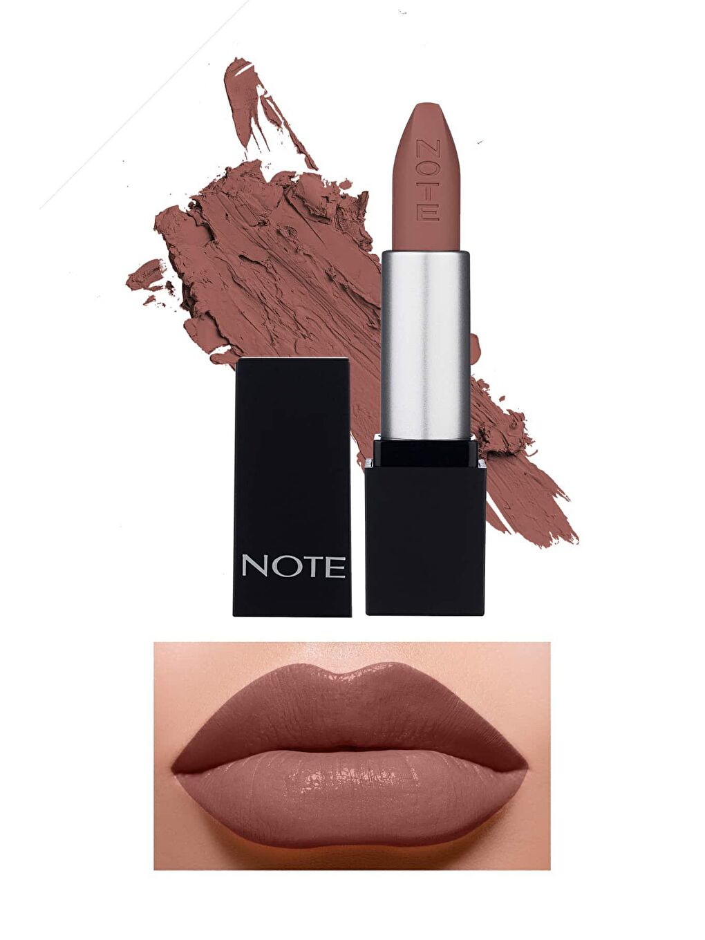 Note Cosmetique Kahverengi Mattever Lipstick Yarı Mat Saten Bitişli Ruj 02 Spring Dress - Kahverengi - 1