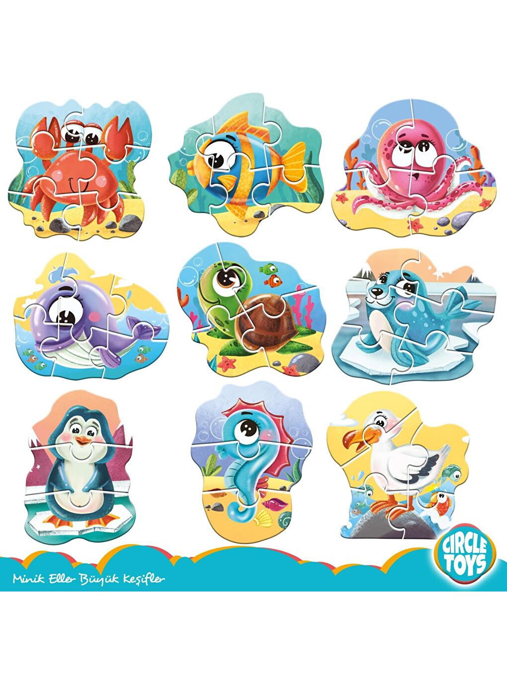 Circle Toys Karışık My Best Puzzle Ocean Animals - 3