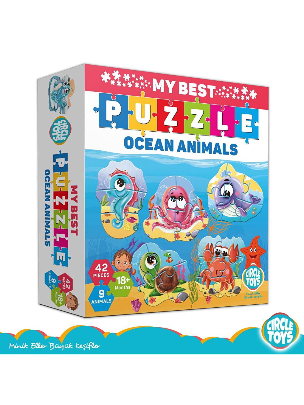 Circle Toys Karışık My Best Puzzle Ocean Animals - 4