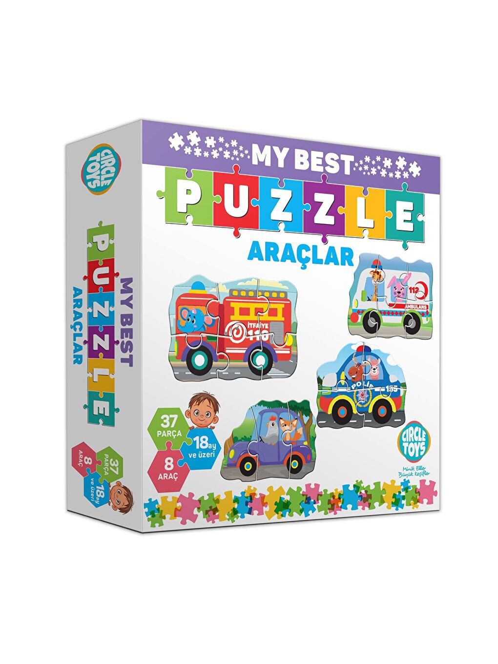 Circle Toys Karışık My Best Puzzle Araçlar - 1