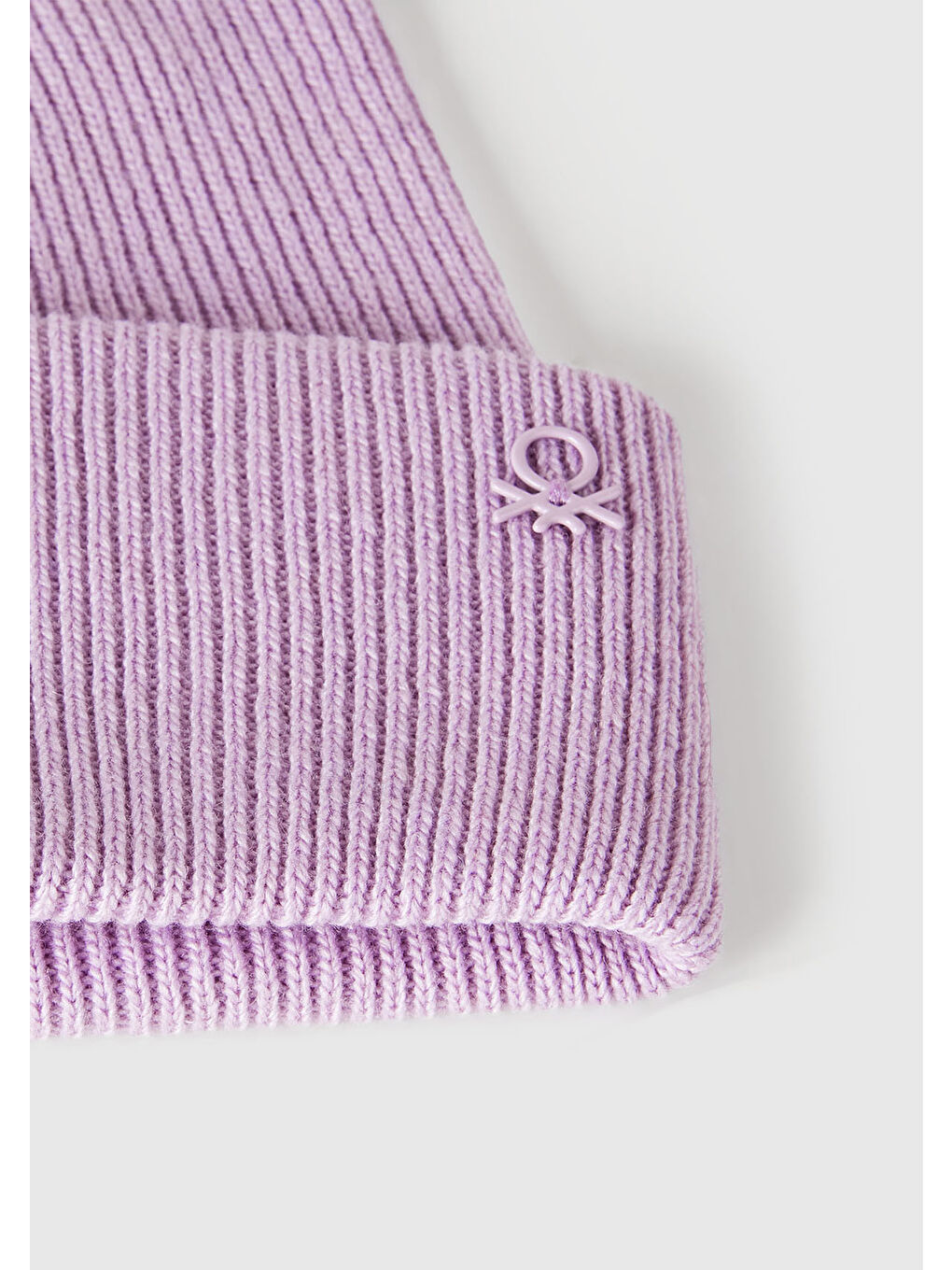 Kız Çocuk Lila Yün ve Viskoz Karışımlı Logo Nakışlı Bere-2