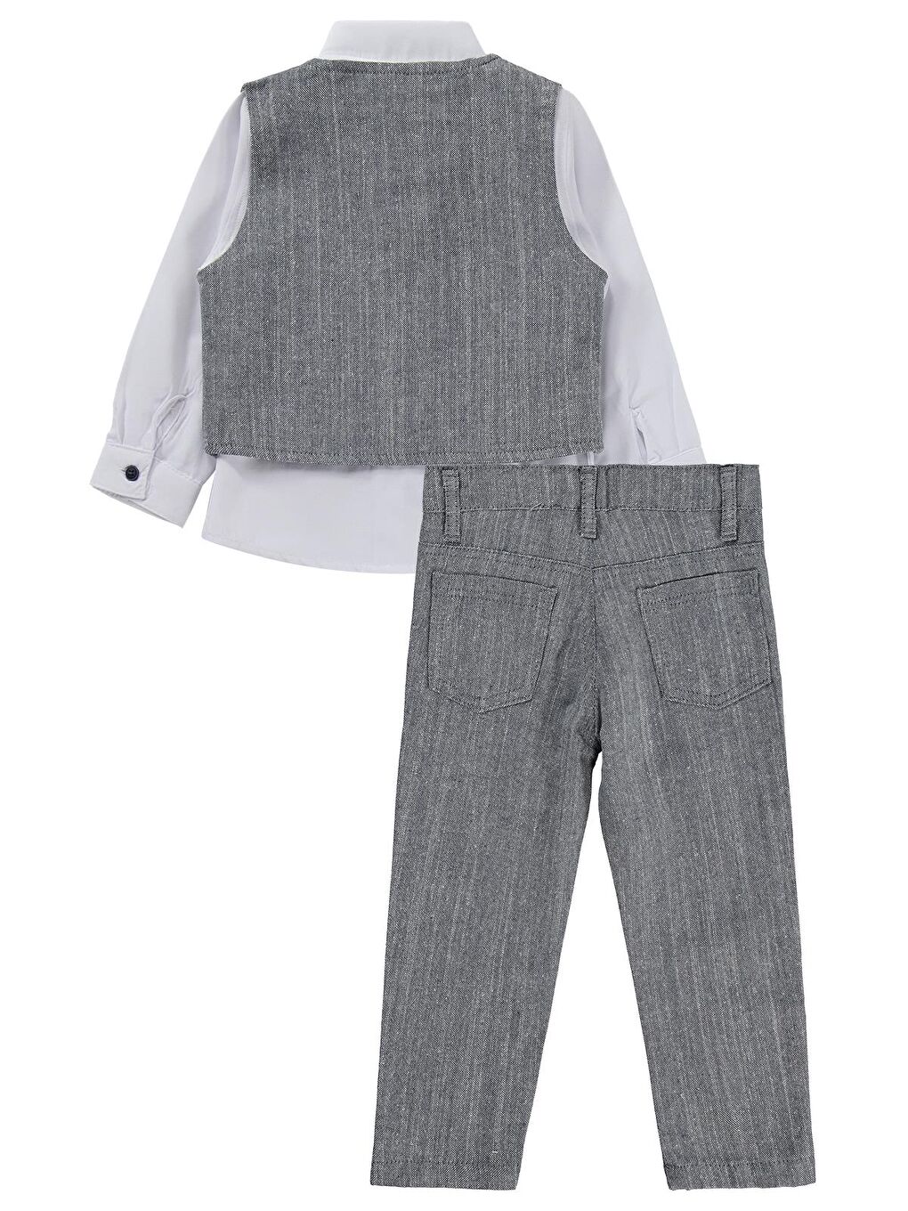 Boys Yelekli 3'lü Keten 2-5 Yaş Takım - Lacivert 4-5 Yaş-1