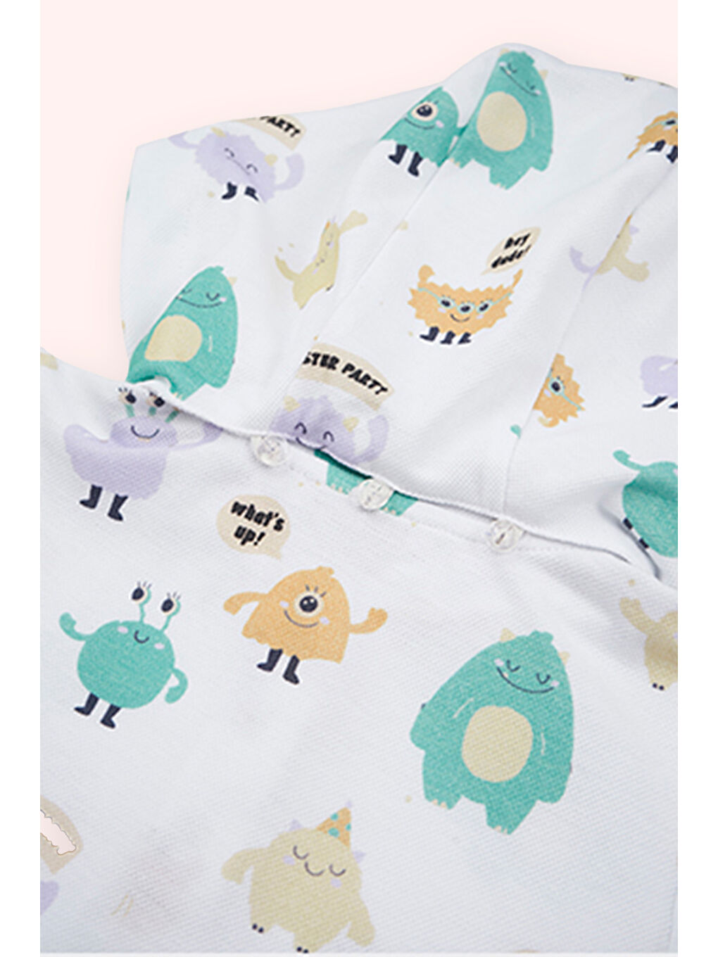 Kız Çocuk Çok Renkli Desenli Örme Elbise Beyaz-4