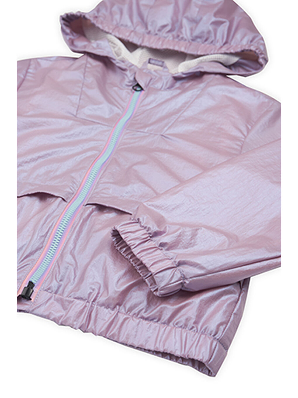 Kız Çocuk Kapüşonlu Yağmurluk Lila-4