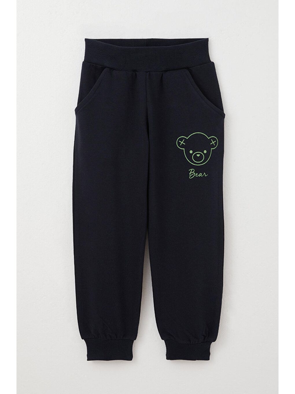 Erkek Çocuk Eşofman Takım Sevimli Ayıcık Baskılı Mint Yeşili (1-4 Yaş)-2