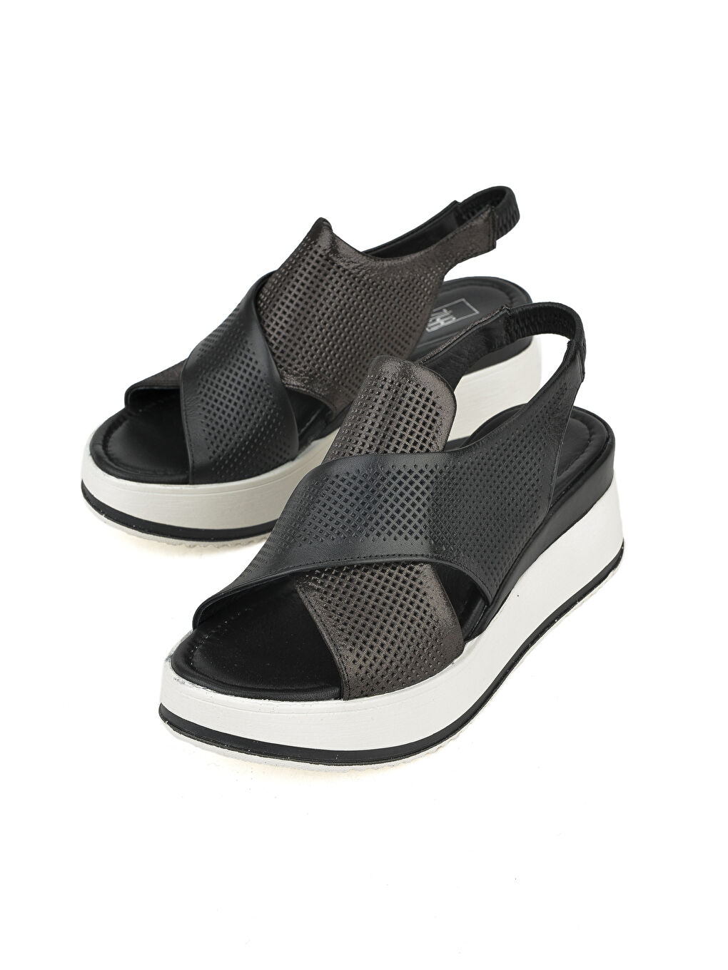 Kadın Hakiki Deri Dolgu Topuk Sandalet 141992Z50003 Siyah